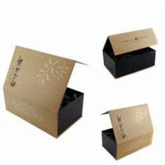 Magnetic Closure Rigid Gift Box Custom Paper Wine Box Magnetic Lock Gift Box