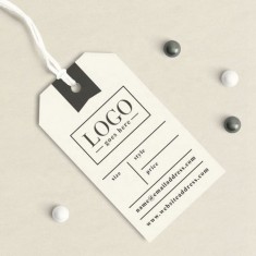 Custom Paper Brand Apparel Product Tags Custom Logo String Hang Tag For Clothing Hangtag