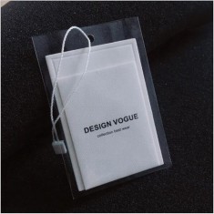 Specialty Paper Materials New Hangtag Design Clothes Swing Tag With OPP Bag