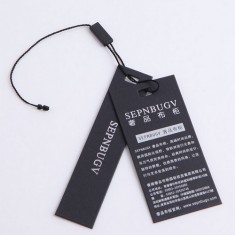 Hangtags Maker Custom Double Side Silk Screen Printed Brand Logo Vintage Paper Hang Tags For Jeans