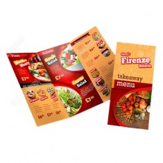 Custom Commercial Poster Leaflet Flyer Menu Printing Food Take Away Wholesale Printing
