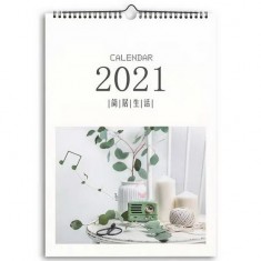 2021 Hot Sale Customized Size Paper Wall Calendar Printing