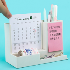 Silver Metal Spiral Binding Custom Calendar Planner Printing On Demand