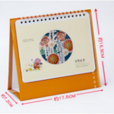 Custom Made OEM Wire O Binding Desk Calendar Board Base Art Paper Spiral Notebook Calendar Wholesale