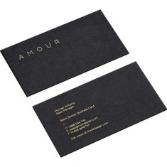 Custom Brand Gold Foil Edges Stamping Thickness 600g Black Paper Business Cards