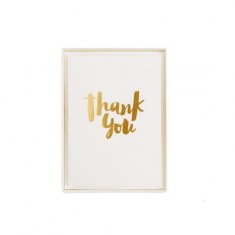 Cute Tiny Gold Heart Thank You Happy Birthday Greeting Cards Envelope