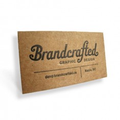 Custom Brown Recycled Kraft Paper Card Printing With Hot Stamping Business Card