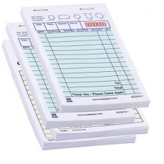 Factory Customized NCR Carbonless Copy Paper Restaurant Guest Check Bill Printing Service