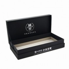 High Quality Nice Luxury Cardboard Black Gift Box Hot Stamping Paper Boxes