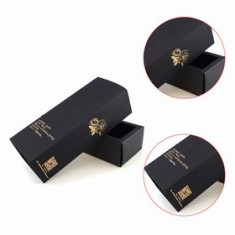 High End Black Drawer Gift Box Custom Paper Packaging Box For Credit Card