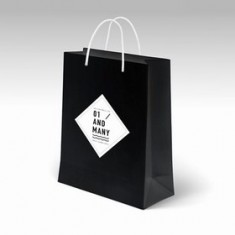Recyclable Paper Bag Black Good Quality Paper Bag Bread Fancy Paper Bag Factory With Logo Printing
