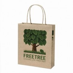 Custom Made Eco Hair Salon Vellum Paper Bag Manufacturing Good Quality Kraft Brown Paper Bag With Handle